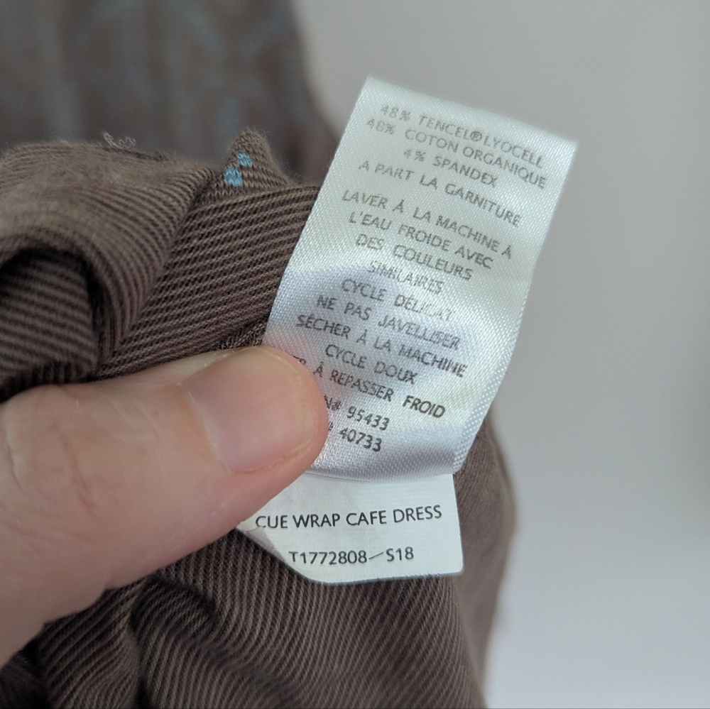 Toad&Co Cue Cafe Wrap Organic‎ Cotton Patterned Dress - Picture 9 of 12